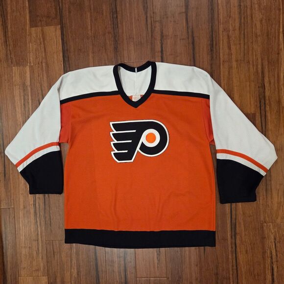 Vintage 1980's CCM Philadelphia Flyers Jersey Men's Large Maska - Picture 1 of 11